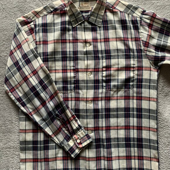 60s Vintage Button-Down Long Sleeve. Towncraft Par Excellence. Medium. - Picture 2 of 10